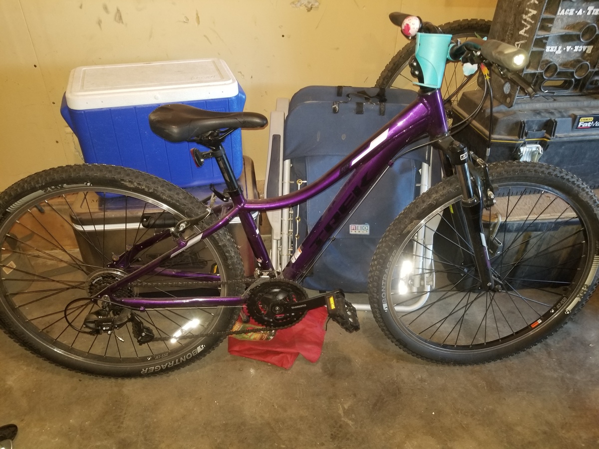 trek purple road bike