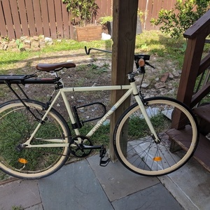 Critical Cycles Single Speed White, Yellow or Gold, and Stickers tape or other cover-up