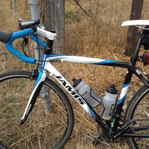 These wheels were not on the bike, but otherwise, everything is the same