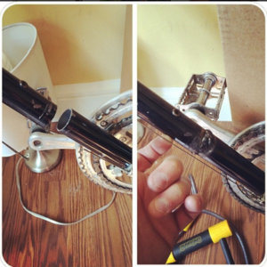 the bottom frame was welded