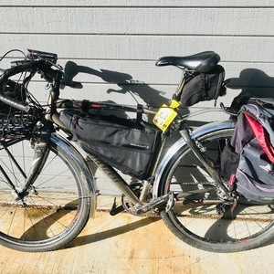 Specialized Tricross Silver, gray or bare metal, Black, and Red