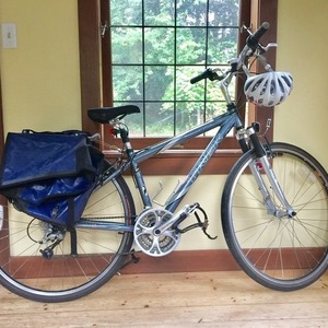 Trek 7300 Blue and Silver, gray or bare metal