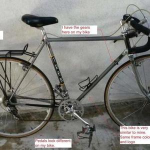 1983 Trek 720 Silver, gray or bare metal and Brown