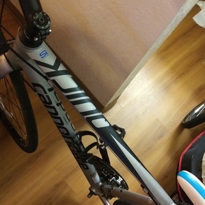 Cannondale Mountain bike Silver, gray or bare metal, Blue, and Black