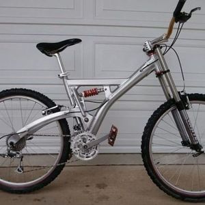 1998 Ziegler Lam downhill/mountain bike Silver, gray or bare metal