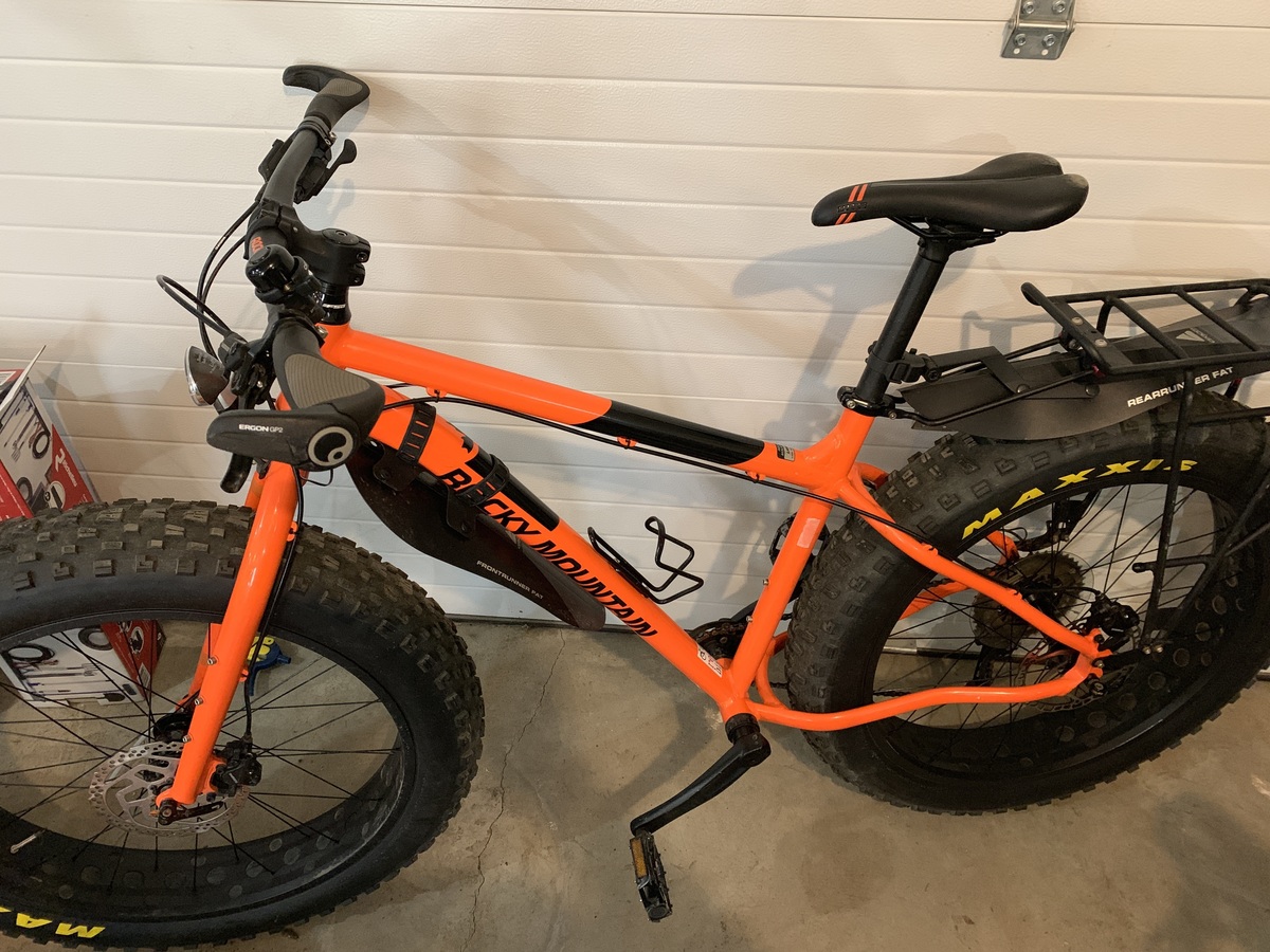 orange rocky mountain bike