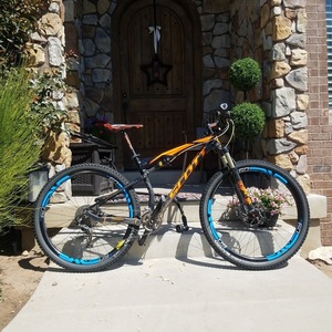 2016 SCOTT Spark Black, Orange, and Blue