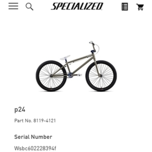2012 Specialized P.24 Silver, gray or bare metal