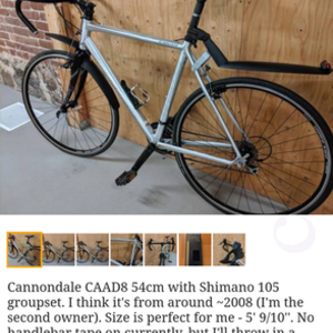 2010 Cannondale Cyclocross 5 Silver, gray or bare metal