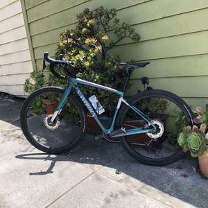 2018 Specialized S-Works Diverge Green and Silver, gray or bare metal