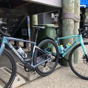 2018 Specialized S-Works Diverge Green and Silver, gray or bare metal