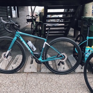 2018 Specialized S-Works Diverge Green and Silver, gray or bare metal