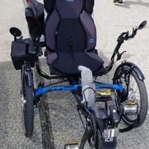2019 ICE Trikes Recumbent Adventure Heavy Duty Full Suspension Schimano Steps 8000 recumbent Blue