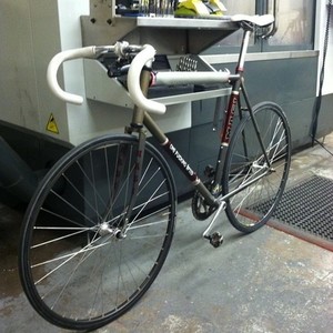 2009 Masi Speciale Fixed Ltd  Silver or Gray, Red, and Stickers tape or other cover-up