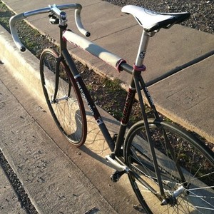 2009 Masi Speciale Fixed Ltd  Silver or Gray, Red, and Stickers tape or other cover-up