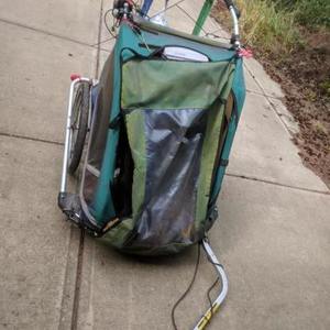 Trek Single bike trailer Green, Blue, and Yellow or Gold