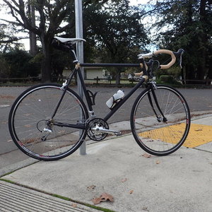 2014 I made the bike custom myelf Custom steel road bike very tall  Black