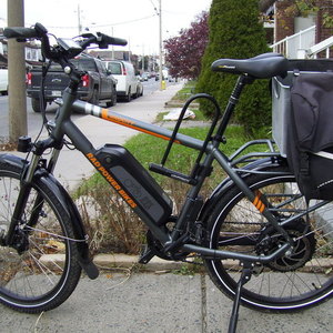 2019 Rad Power Bikes RadCity 19" tall bike Silver, gray or bare metal