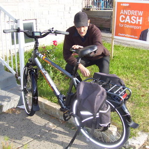 2019 Rad Power Bikes RadCity 19" tall bike Silver, gray or bare metal