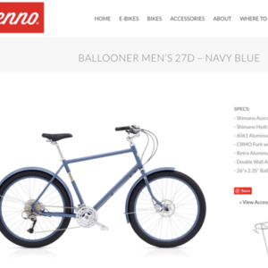 2017 Benotto Benno Ballooner Mens 27d Blue