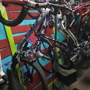 2019 Trek Fuel 8 Silver, gray or bare metal and Purple