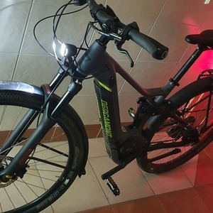 2019 Bergamont E-Helix FS Expert EQ 2019 Silver, gray or bare metal and Green