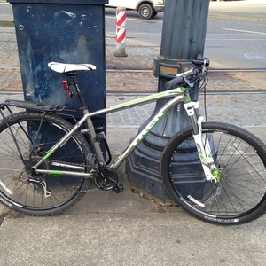 2014 Trek Silver or Gray, White, and Green