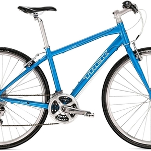 2010 Trek 7.2 FX WSD Blue and Silver, gray or bare metal