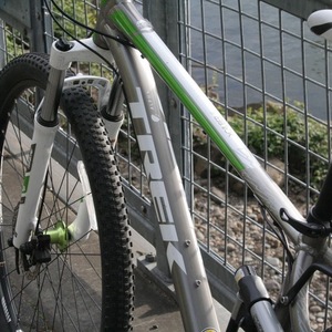 2014 Trek Silver or Gray, White, and Green