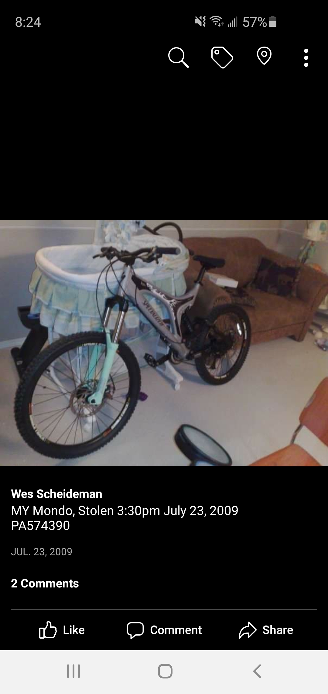 Stolen 2005 Specialized Big Hit SPEC