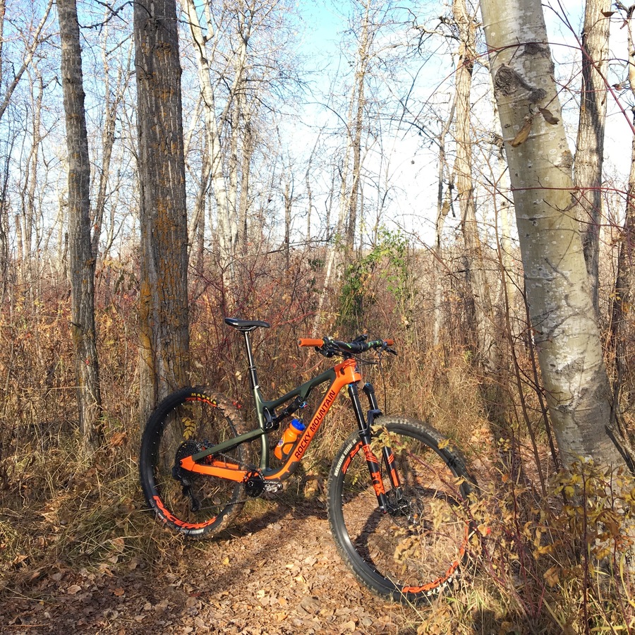 orange rocky mountain bike