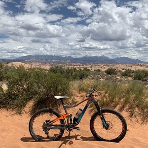 2017 Giant Trance Advance 1 Silver, gray or bare metal, Orange, and Teal
