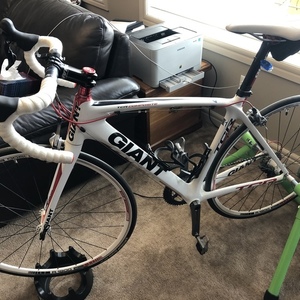 2011 Giant TCR Composite 1 White, Black, and Red