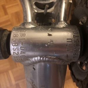 2006 Trek 4300 Silver, gray or bare metal and Blue
