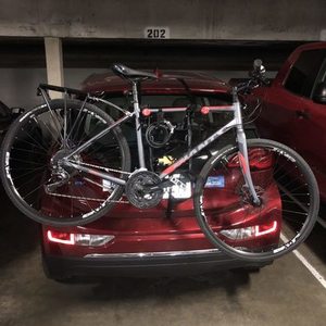 2018 Giant Escape 1 Disc Silver, gray or bare metal and Red