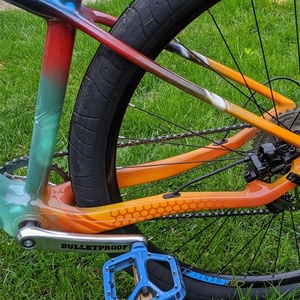 2020 Custom Carbon Mountain Bike Graffiti Bike Blue, Red, and Yellow or Gold