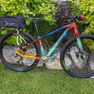2020 Custom Carbon Mountain Bike Graffiti Bike Blue, Red, and Yellow or Gold