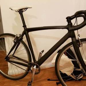 Unbranded naked carbon frame matching giant cross geometry Black