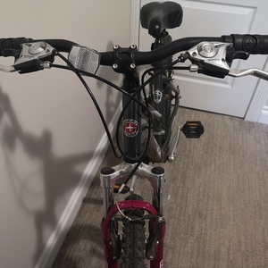 Schwinn 16.5" Conversion Sr Suntour Silver, gray or bare metal, Pink, and White