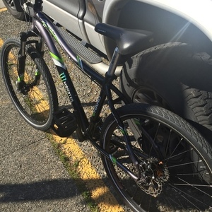 2010 Haro 17 inch cross country hard tail Black, Silver, gray or bare metal, and Green