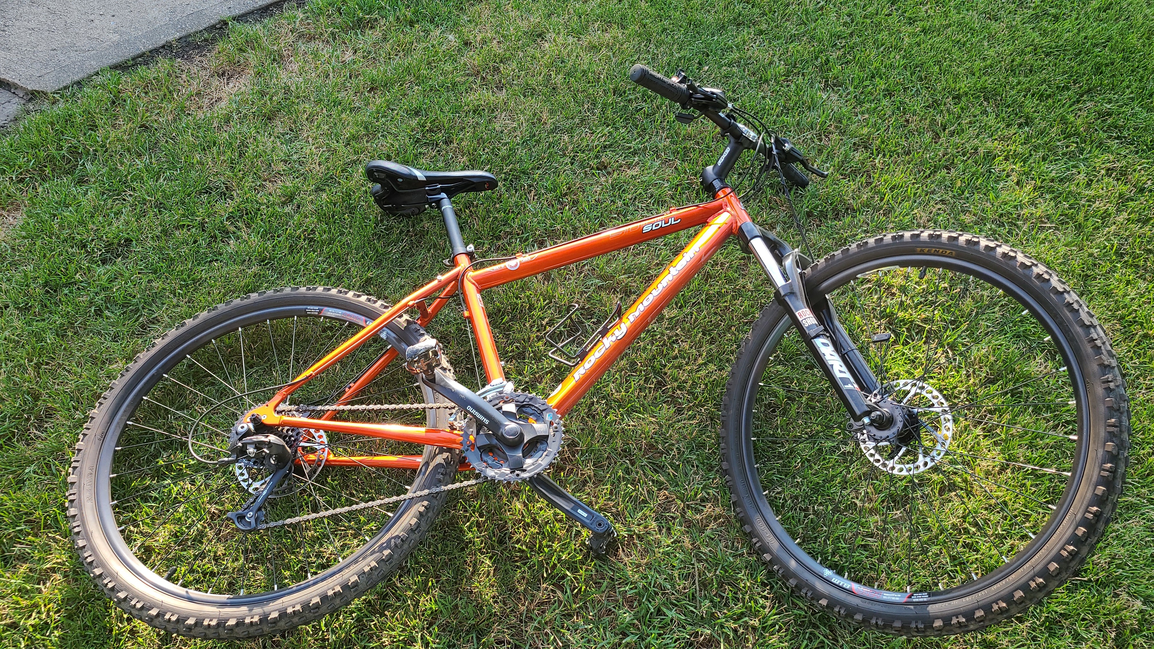 orange rocky mountain bike