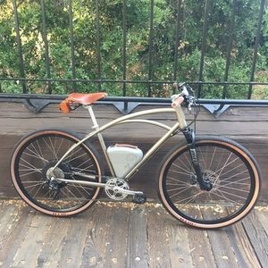 2017 Vintage Electric Bikes Cafe Silver, gray or bare metal