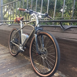 2017 Vintage Electric Bikes Cafe Silver, gray or bare metal