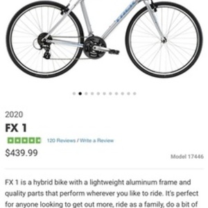 2020 Trek FX1 Silver, gray or bare metal
