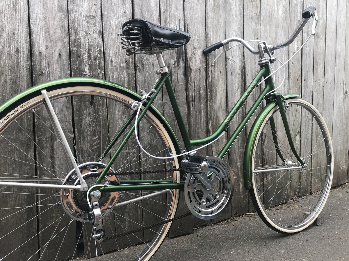schwinn suburban vintage green