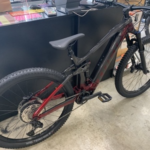 2021 Trek Rail 7 E-MTB Silver, gray or bare metal and Red