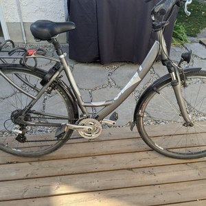 2005 Giant Aluxx - Dutch bicycle Silver, gray or bare metal