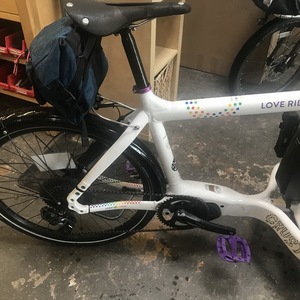 2020 Larry Vs Harry Bullitt "Love Ride" cargo bike (front storage) White and Stickers tape or oth...