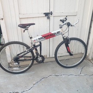 2009 Montague MX Mountain Silver, gray or bare metal and Red