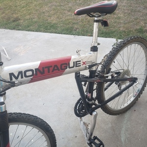 2009 Montague MX Mountain Silver, gray or bare metal and Red